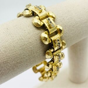 Rachel Leigh Gold Jeweled Link Bracelet